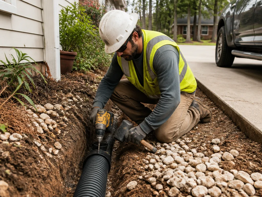 French Drain Tie-In