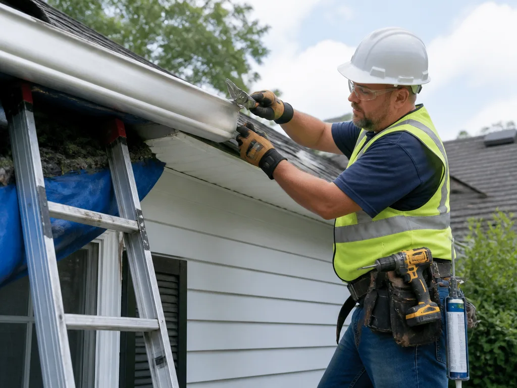 Storm Damage Gutter Repair